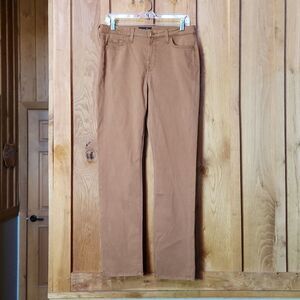 NEW Jen 7 by 7 for All Mankind High Rise Slim Straight Leg Jeans, Size 10, Brown